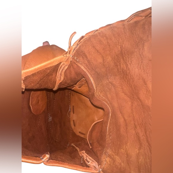 ✅Moondancer Leather Buttery Soft Handmade Leather Dark Saddle Taos Purse - Picture 7 of 12